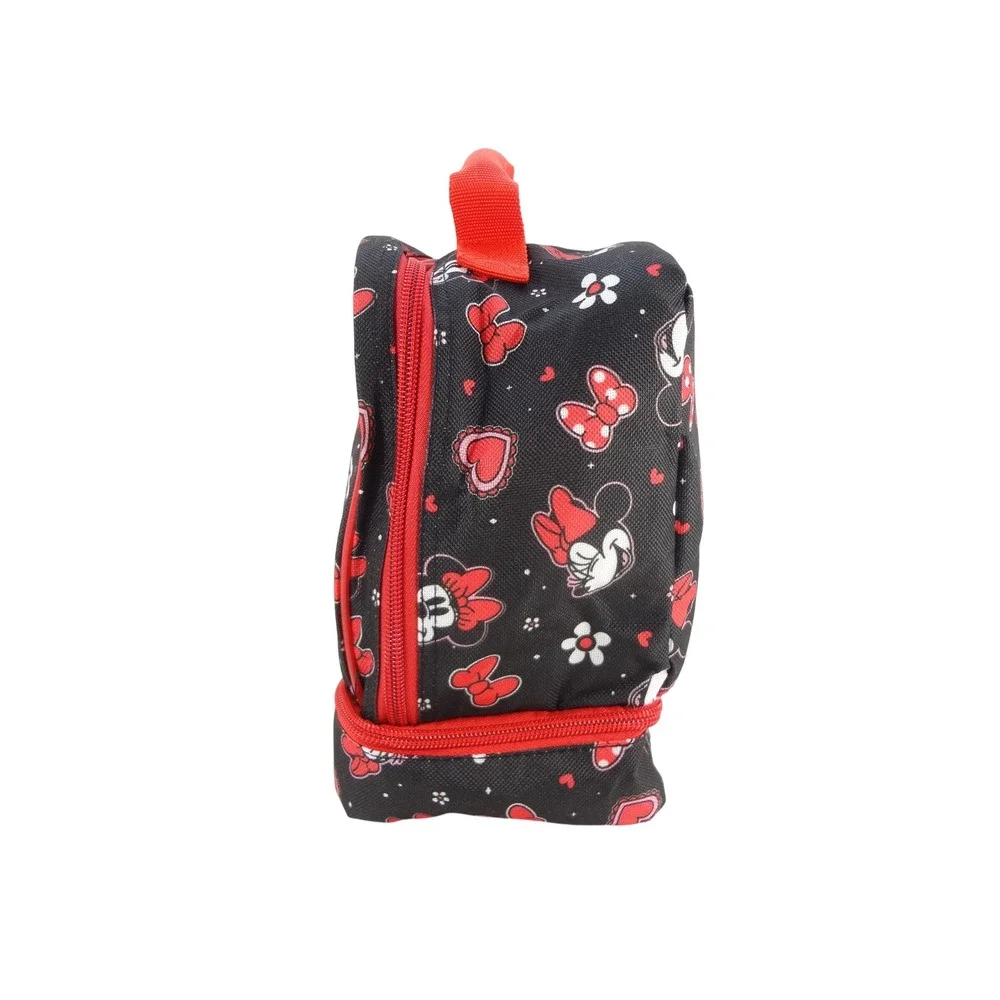 Disney Minnie Mouse Lunch Bag Black NEW Dual Compartment Insulated